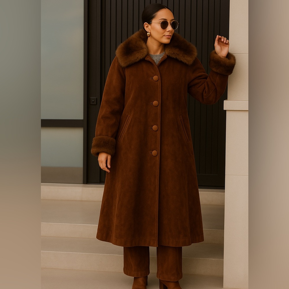 Rajac Toronto Genuine fur and leather vintage coat